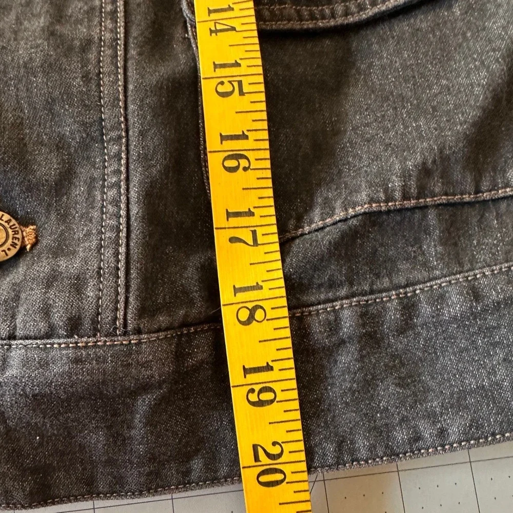 Ralph Lauren Denim SZ SM Moto VTGE Jacket Small Dark Indigo Blue /BL Buckle Neck - Picture 13 of 14